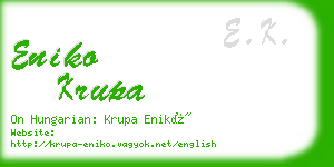 eniko krupa business card